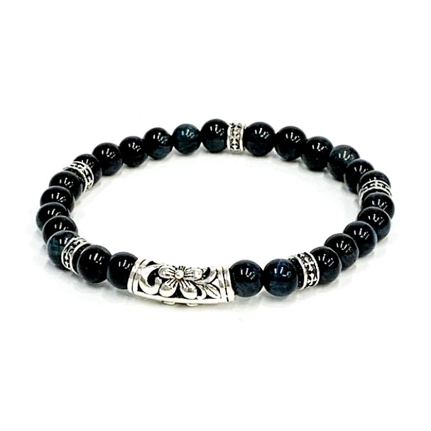 블루호안석 6mm 꽃 팔찌