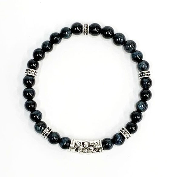 블루호안석 6mm 꽃 팔찌 - 이미지 2