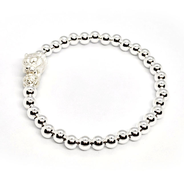 925실버 호랑이 은팔찌 6mm - 이미지 2