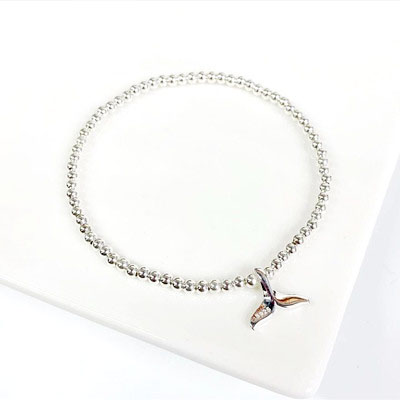 925실버 고래꼬리 은볼팔찌