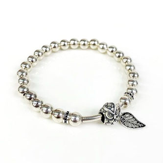 925실버 부엉이 은볼팔찌