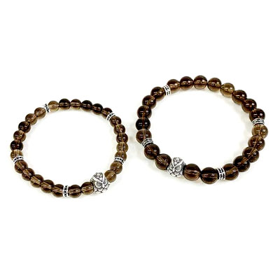 스모키 쿼츠 925silver 부엉이 6mm/8mm 팔찌